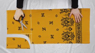 No side seam! In 10 minutes, Very practical method of cutting and sewing palazzo pants