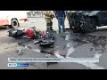 Видео страшной аварии в Рыбинске, где столкнулись мотоцикл и внедорожник