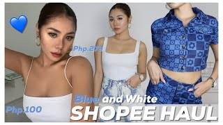 SHOPEE HAUL BLUE & WHITE CLOTHES ONLY PHP.279 by Lhianne Lauren