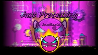 Geometry Dash |"Just Processing" (Easy Demon) by JustBasic (with mouse clicks)