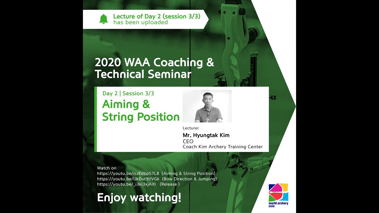 Archery Aiming & String Position by Mr. Hyungtak Kim - YouTube