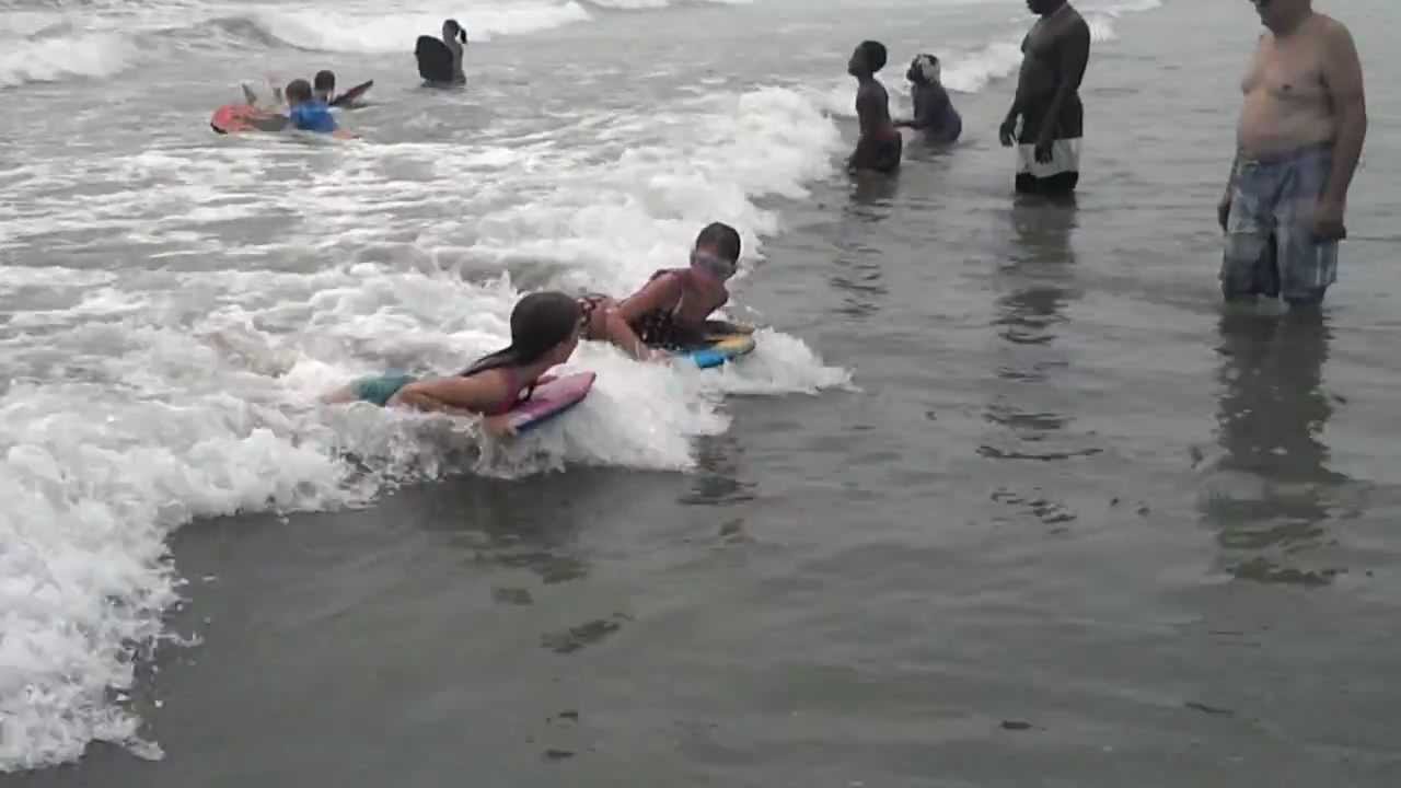 Bella and Macy Surfing Wildwood 2012 YouTube