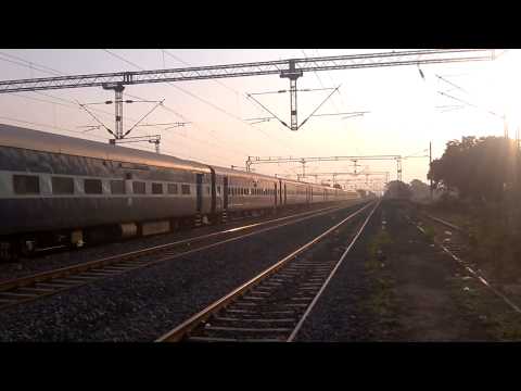 22456 Kalka Shirdi Superfast thrashes with sore throated GZB WAP7 in lead