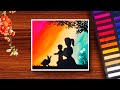 😍 Meri Maa Mera Rab💞 | Mother's love drawing soft pastel #shorts