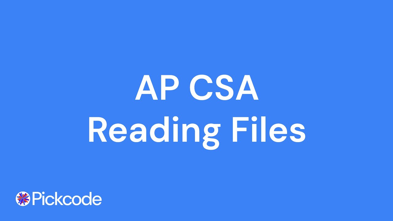 Reading Files in Java (AP CSA 2025) - YouTube
