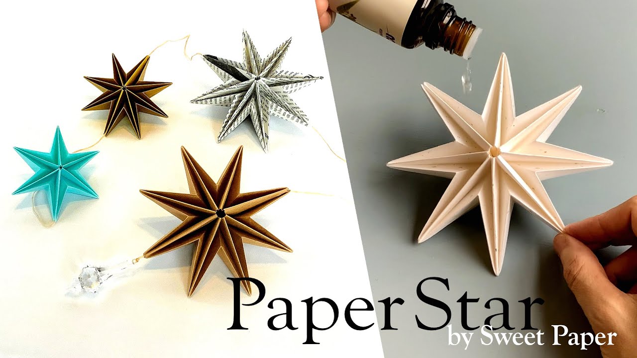 折り紙立体星かざり How To Fold A Paper Star Youtube