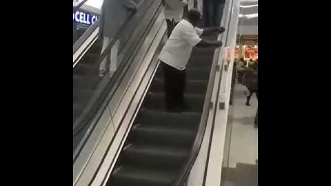 Nigerians riding escalators for the first time