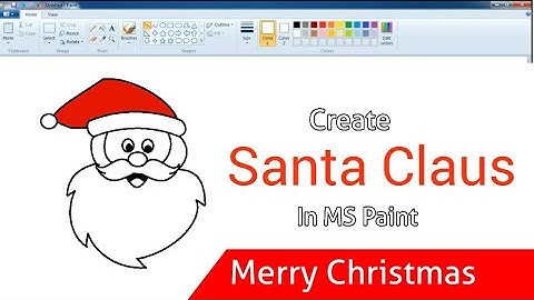How to make santa claus in ms paint/-