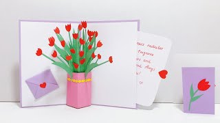 Flowerpot pop up card tutorial | Handmade Gift card tutorial | DIY greeting card | DG Handmade