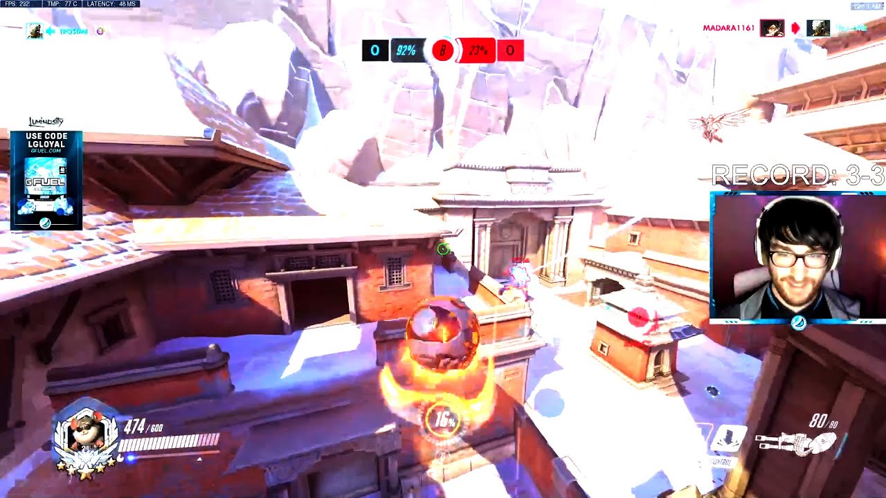 HARBLEU TOP 21 HAMMOND GAMEPLAY! [ OVERWATCH SEASON 25 TOP 500 ]