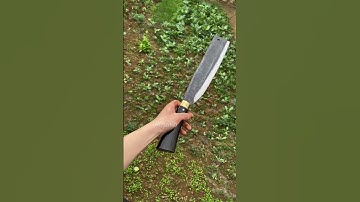 Dao chặt nhíp xe , cán mun #daophucsen #daomeo #sinhtồntrongrừng #daodirung #