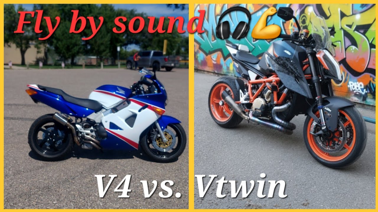 Ohh eargasm time 🙉V4 vs. Vtwin Fly by sound | 