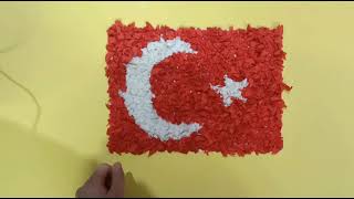 Yuvarlama Tekniği ile Türk Bayrağı Yapımı🇹🇷