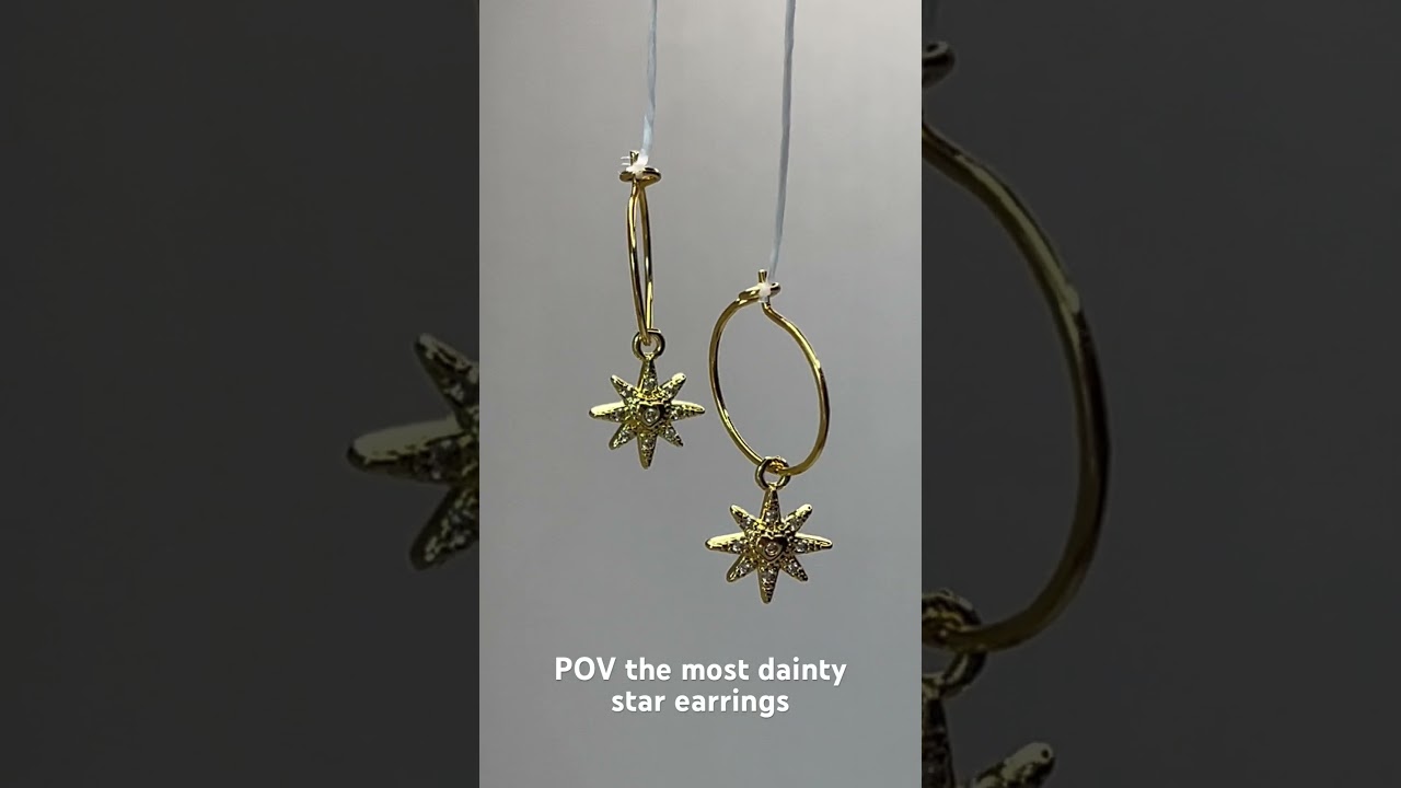 POV the most dainty star earrings!💫 