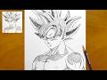 How to Draw Goku Ultra Instinct (Dragon Ball Super) – Easy Pencil Drawing