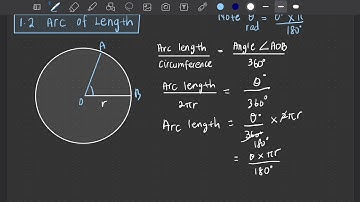 1.2 ARC LENGTH OF A CIRCLE