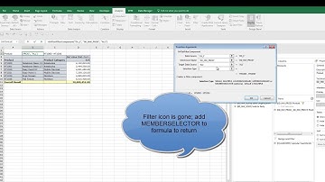 SAP Analysis Office: Filter Component Individual Selection Filter by Range