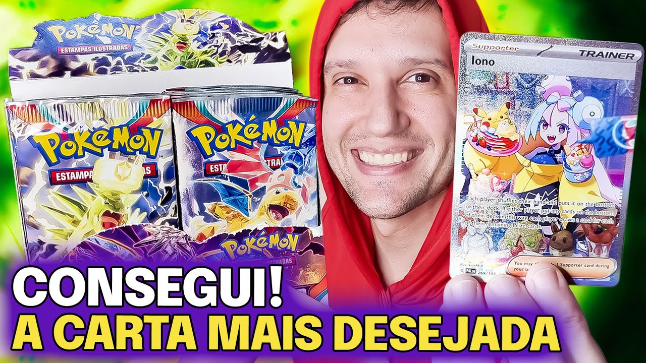 CONSEGUI A CARTA POKEMON MAIS DESEJADA IONO | CAPITÃO HUNTER CARTAS POKEMON TCG