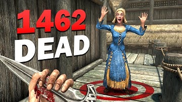 Skyrim VR but I KILL EVERYONE who looks at me...