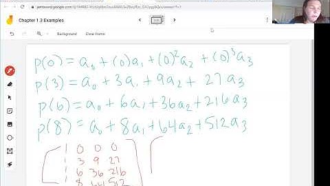 Math 250 Polynomial Curve Fitting with Systems