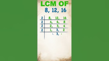 LCM of 8, 12, and 16  #lcm  #hcfandlcmtricks  #publicmaths