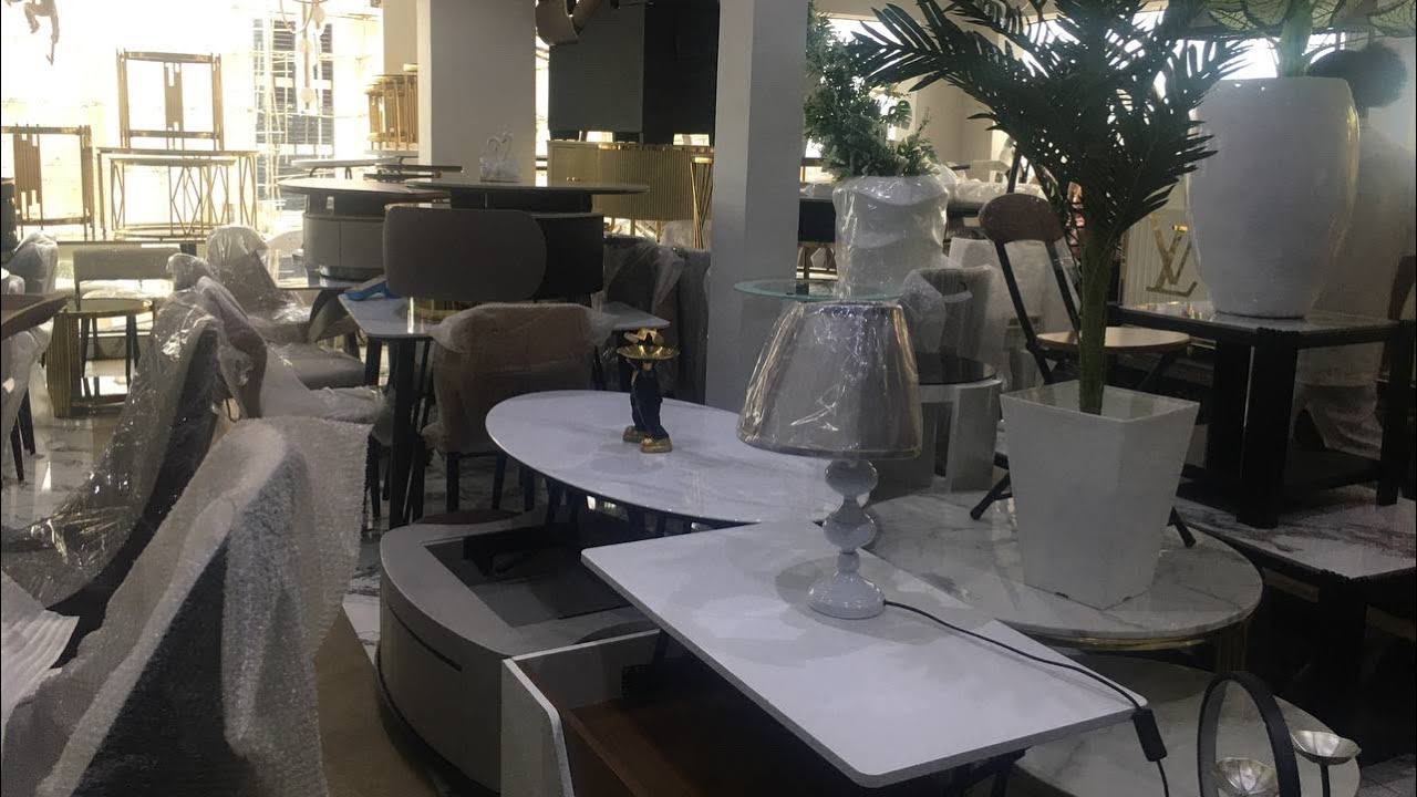 Цены на мебель: центральный столик, тумбы под телевизор, кресла-качели, цветочный горшок, диван, ...