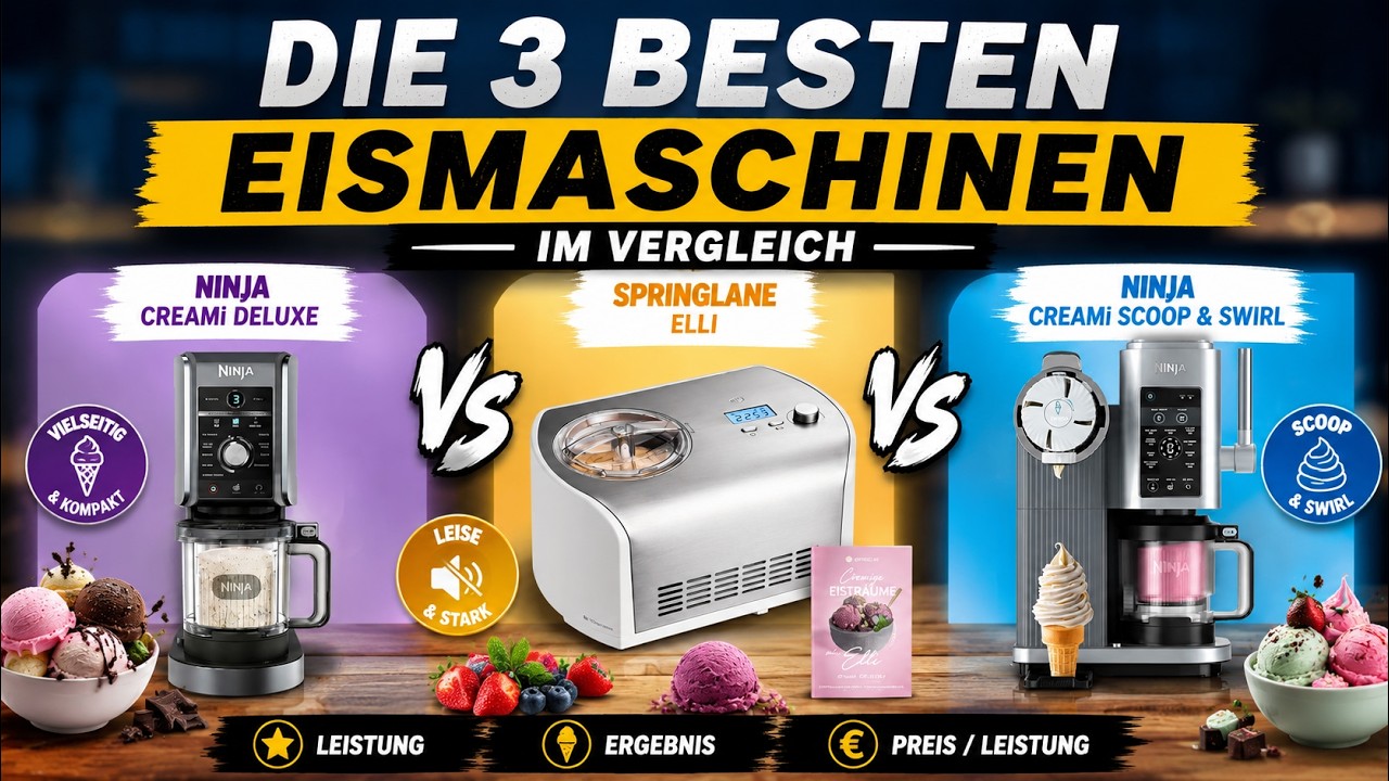 Die 3 besten Eismaschinen im Vergleich 🥇 Welche lohnt sich wirklich? 🍦
