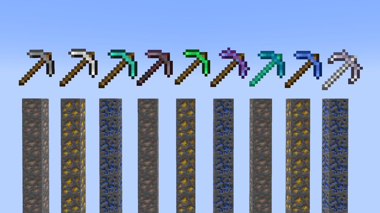 Which Minecraft pickaxe is the fastest? - YouTube