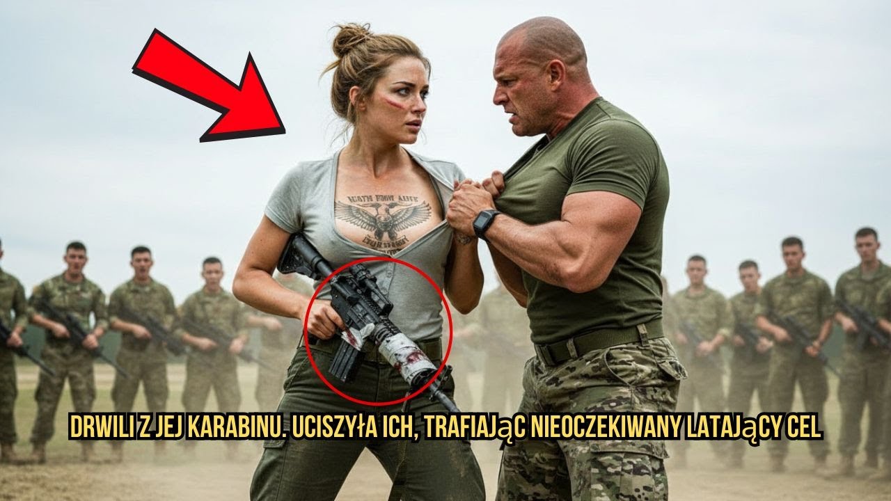 Drwili z jej karabinu. Uciszyła ich, trafiając nieoczekiwany latający cel