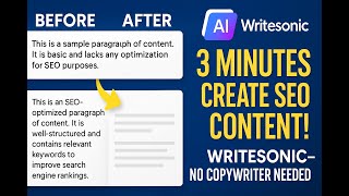 Create SEO-Optimized Content in 3 Minutes – Writesonic AI Review!