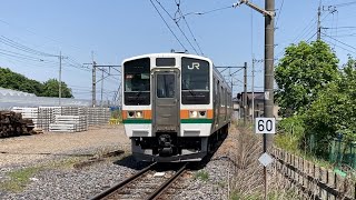 211系C15編成が大平下駅に到着する動画