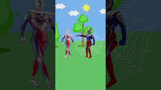 Thanos sneak attacks Ultraman,fortunately he gets help from Spider-Man! #spiderman #ultraman #figure