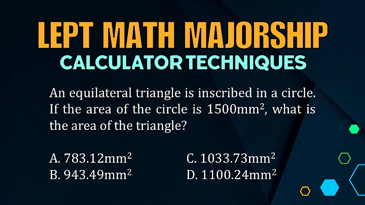LEPT MATH MAJORSHIP REVIEWER | CALCULATOR TECHNIQUES  | AREA OF EQUILATERAL TRIANGLE WITH TYPO ERROR
