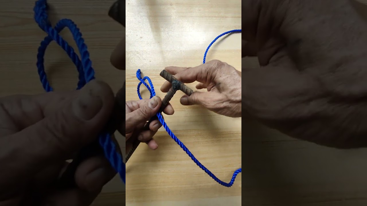 Panusok ng tali ng manok sa lupa.