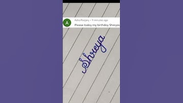 "Shreya" name in cursive writing #shorts #viralshorts #youtubeshorts #cursivewriting