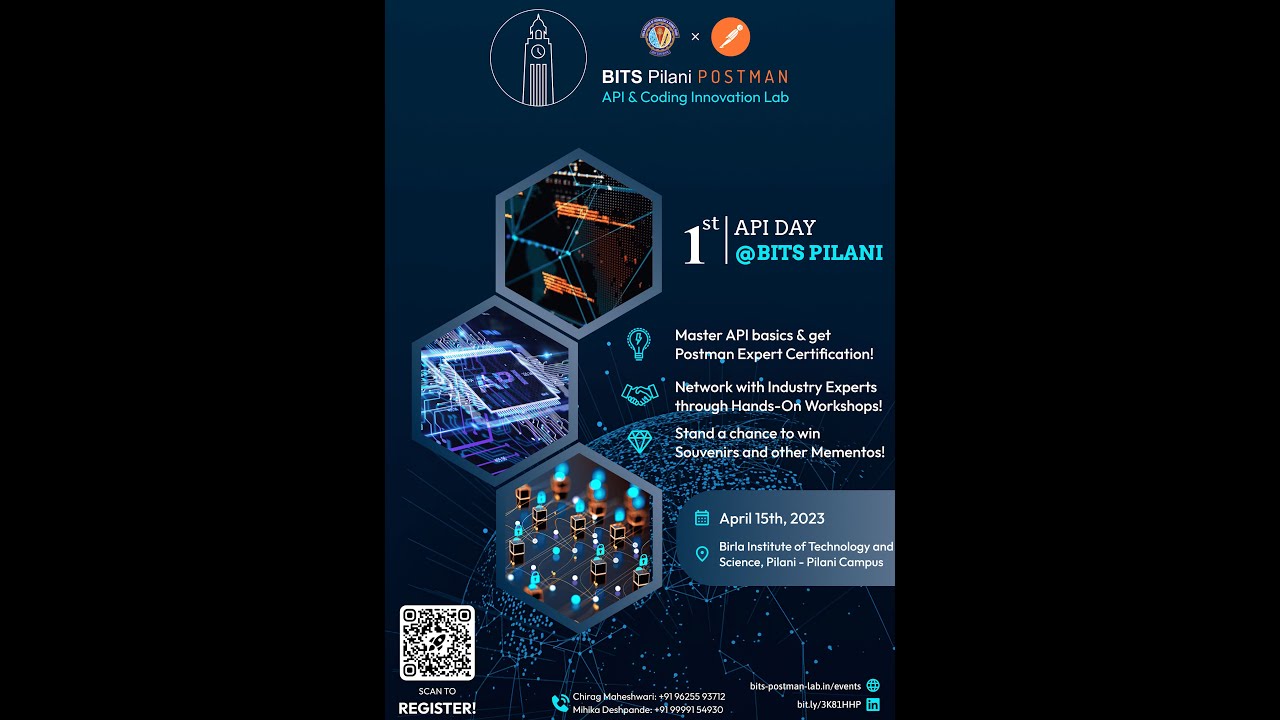 API Day Event, BITS Pilani - 10:00 am- 01:00pm, 15th April 2023 - YouTube