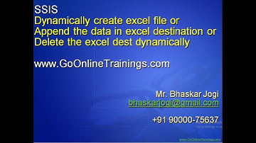 SSIS Part 18 - Dynamically create an Excel File or Append the data in Excel