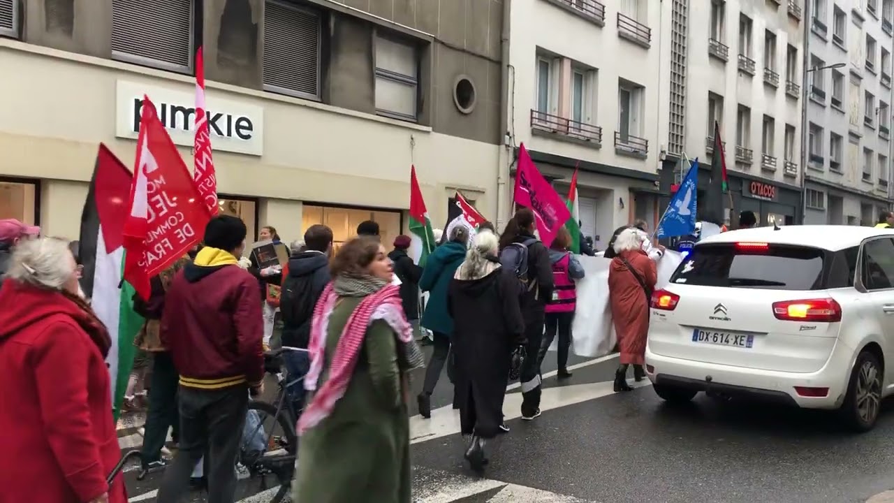 Manifestation halte au massacre en Palestine !À Brest ce samedi 18 novembre 2023