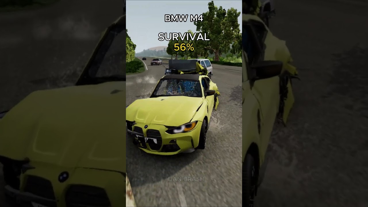 BMW M4 Survival Test #beamngdrive #beamng  #cars  #test #carcrash  #gaming #mods #usa #simulation