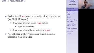 Verteilte Systeme, Kapitel 6a, Distributed Hash Tables (DHT): Idea, requirements, goals.
