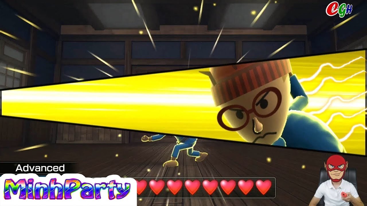 Wii Party U Minigames The Flash Gameplay Dojo Domination @MINH PARTY U