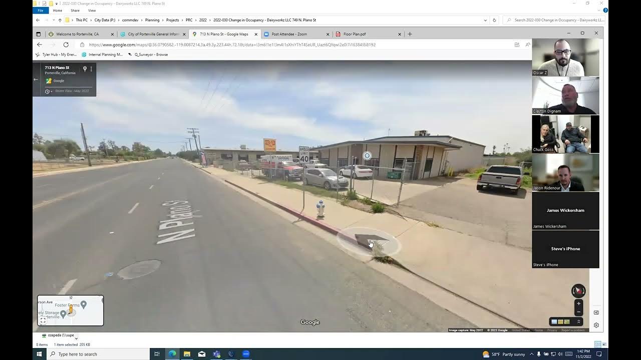 City of Porterville Project Review Committee Meeting of November 02