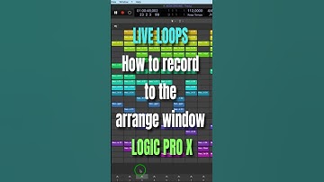 LIVE LOOPS Hoe op te nemen in het arrangeervenster LOGIC PRO