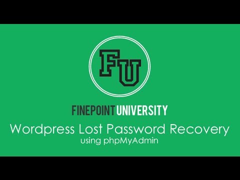 How To Recover Wordpress Lost Password Through PHPMyAdmin