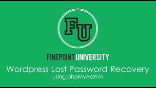 How To Recover Wordpress Lost Password Through PHPMyAdmin