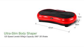 Genki Ultra Slim Vibration Fitness Machine Body Shaper Platform 2nd Gen   Red YD 1008R