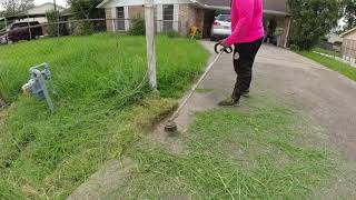 MOWING OVERGROWN UGLY LAWN AND GIVING IT A BEAUTIFUL TRANSFORMATION |TALL GRASS CUTTING
