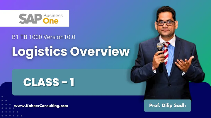 Class 1 - SAP Business one B1 TB 1000 Version10.0 Logistics Overview | #sap #sapb1