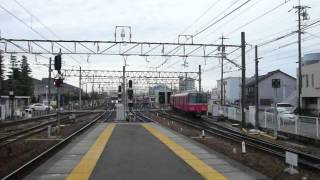 名鉄須ケ口駅普通佐屋行き5000系5012Ｆ到着＆6800系6831Ｆ尾西ワンマン入れ替え