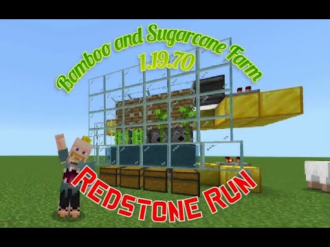 EASY Bamboo and Sugarcane Farm Tutorial for Minecraft Bedrock (MCPE PC ...